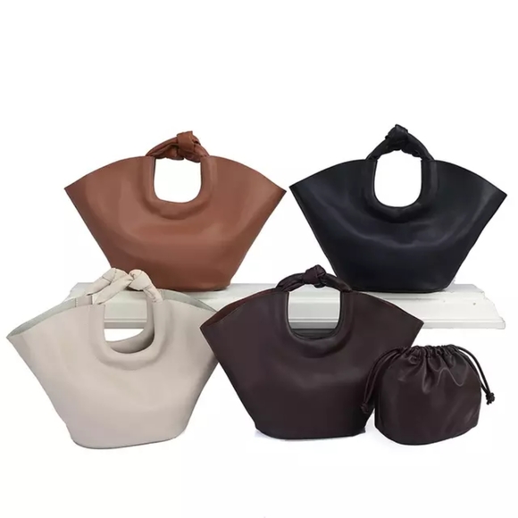 Knot Handle 2 n 1 Tote - Picture 2 of 3